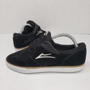 Lakai Fremont Skate Vulc Shoes Mens 7 Black Suede Skateboarding Team Yonnie Cruz
